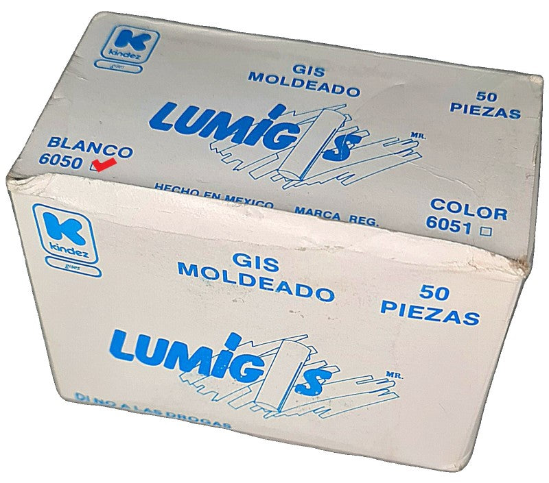 Gis Moldeado Lumigis Blanco c/50 Kindez® Caja 01