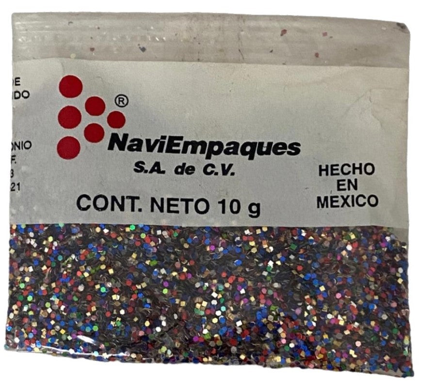 Diamantina 10g Arcoíris NaviEmpaques® Bolsa 01 Imagen principal del producto