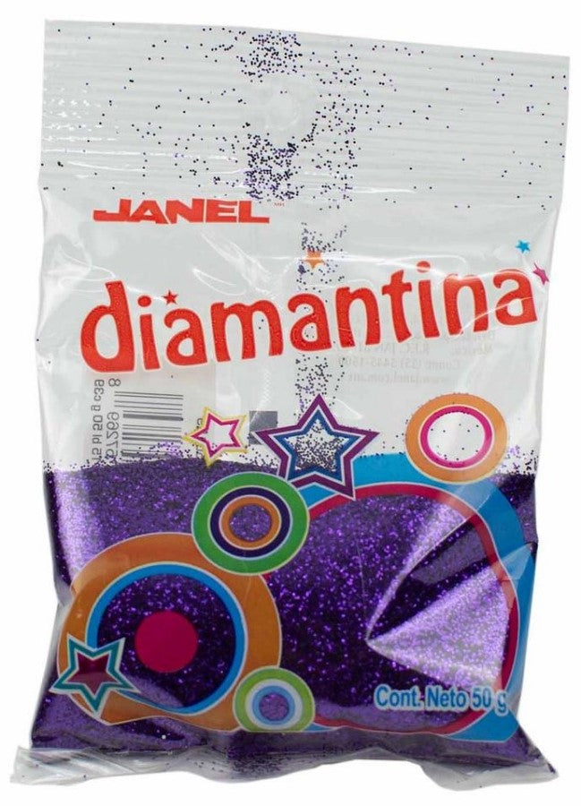 Diamantina Fina C-15 50g Morado 39 Janel® D50C150139 Bolsa 607361572698 01