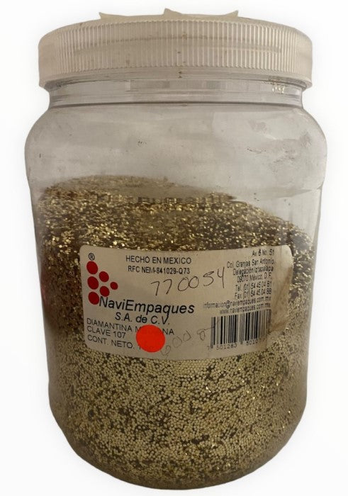 Diamantina Mediana 1kg Oro NaviEmpaques® Botella 01