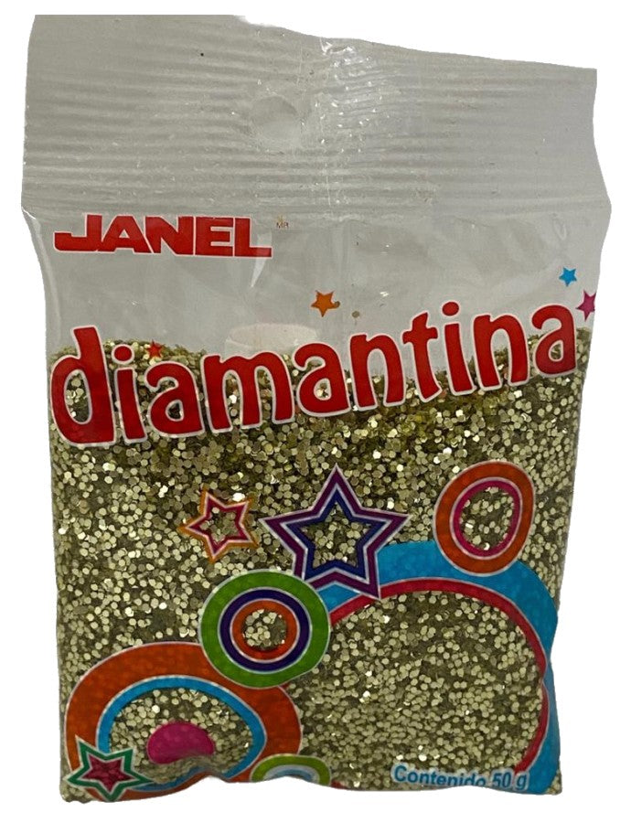 Diamantina Hexagonal C-40 50g Oro 10 Janel® D50C400110 Bolsa 607361572490 01