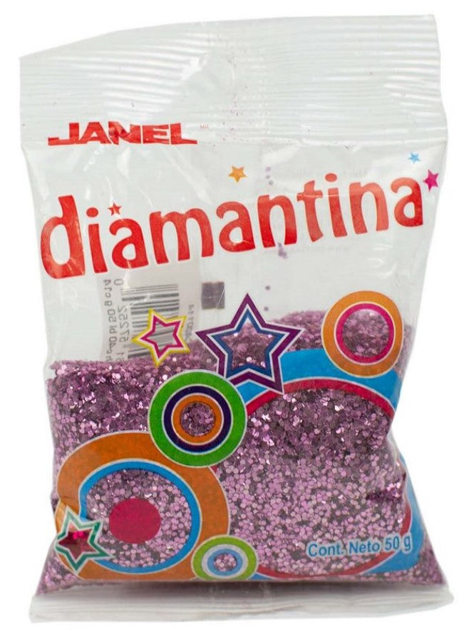 Diamantina Hexagonal C-40 50g Salmón 14 Janel® D50C400114 Bolsa 607361572520 01