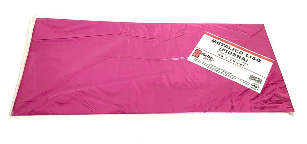 Papel Metalizado Liso Brillante GA Fucsia 53×70cm Galas® Hoja 7501555630061 01