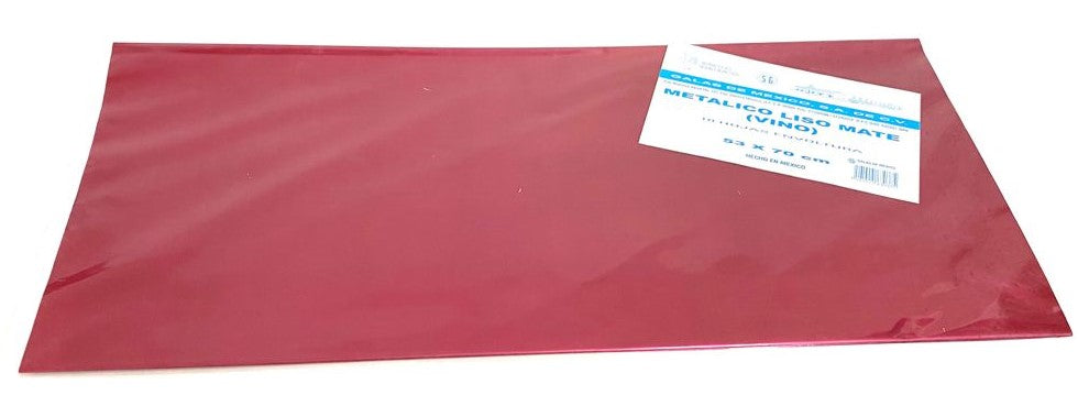 Papel Metalizado Liso Mate GA Vino 53×70cm Galas® Hoja 7501555630375 01