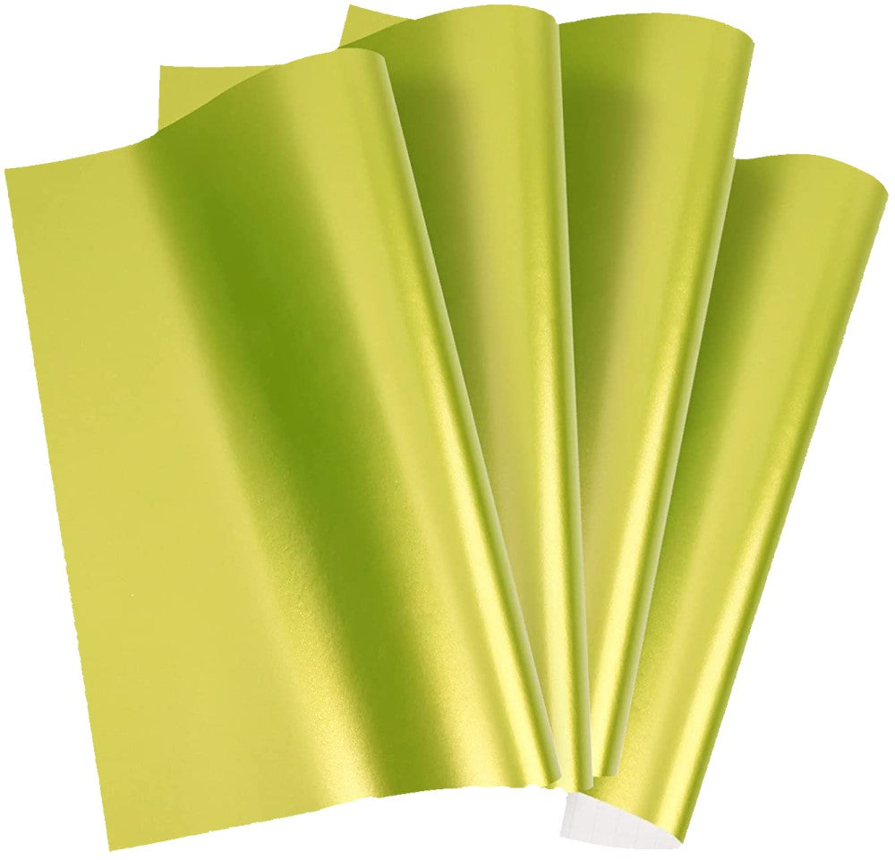 Papel Metalizado Liso Brillante GA Verde Limón 53×70cm Galas® Hoja 7501555615150 01