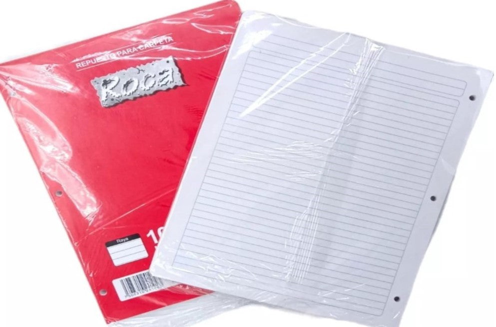 Papel p/Carpeta Carta 3 perforaciones 100 hojas Raya 8-A® 4104 [Pieza] 7508310241043
