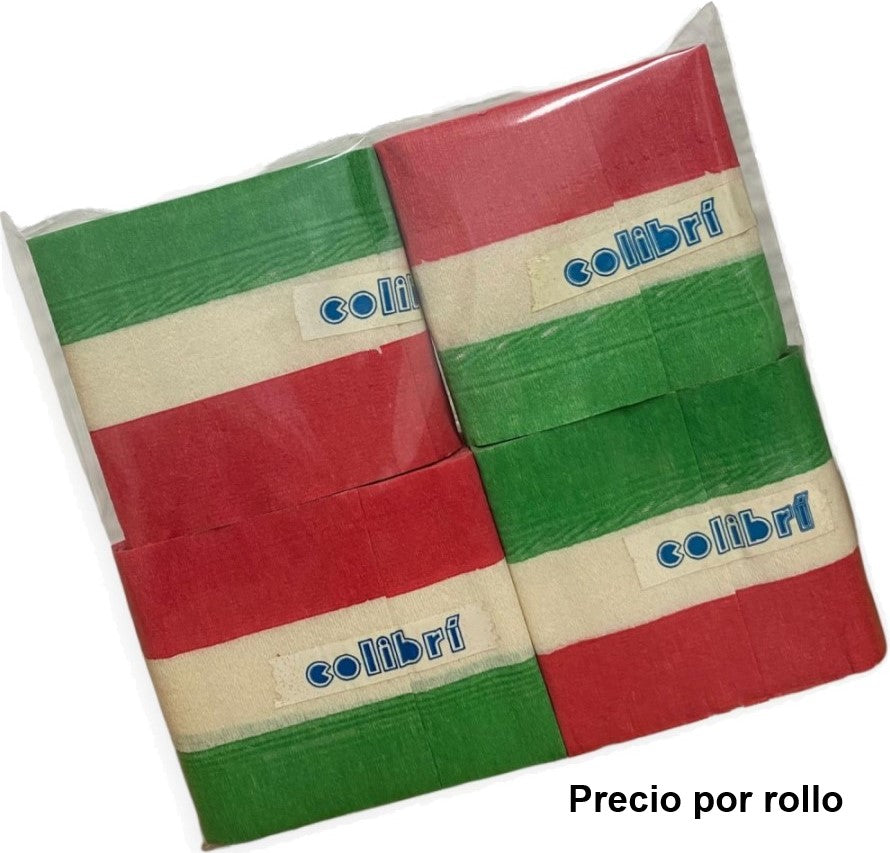 Papel Crepe Festón Tricolor 7.4cm×9m Rollo Colibrí® 350 [Rollo] 7508310133782 2