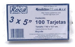 Tarjeta Índice Rayada c/100 Raya 3×5" 8-A® BR35 [Paquete] 7508310290058