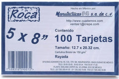 Tarjeta Índice Rayada c/100 Raya 5×8" 8-A® BR58 [Paquete] 7508310290072