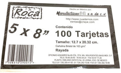Tarjeta Índice Rayada c/100 Raya 5×8" 8-A® BR58 [Paquete] 7508310290072 3