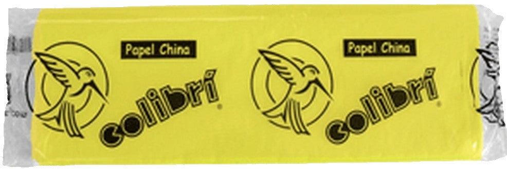 Papel China Amarillo Huevo 75×50cm Colibrí® 1011 Cien hojas 02