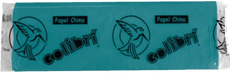 Papel China Azul Turquesa 75×50cm Colibrí® 1027 Cien hojas 01