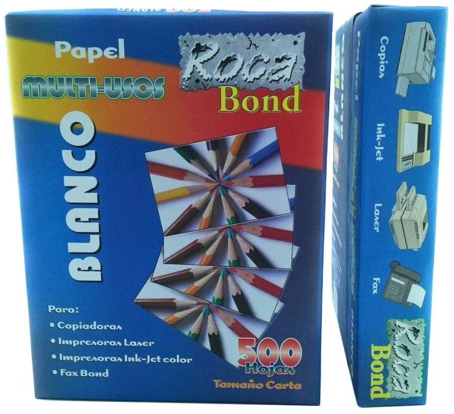 Bond Roca paquete c/500 37kg Blanco 92% Carta 75g 8-A® [Resma] 2