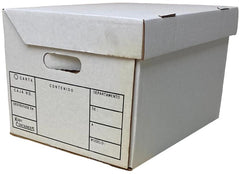 Caja Archivo de Cartón 42×32×26cm Tapa Integrada Blanco Carta Koby® [Pieza]