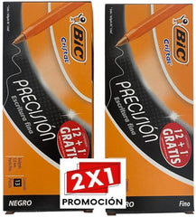 Promo2×1 Bolígrafo c/Tapa Precisión Caja/12 Negro Fino Bic® [Caja] 7501014511061