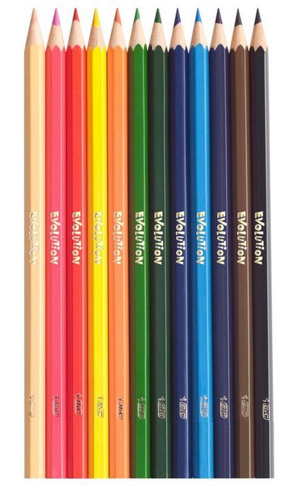 Color Sin Madera Largos Conté Evolution Hexagonal Colores Est.c/12 Bic® [Estuche] 3270220060963 2