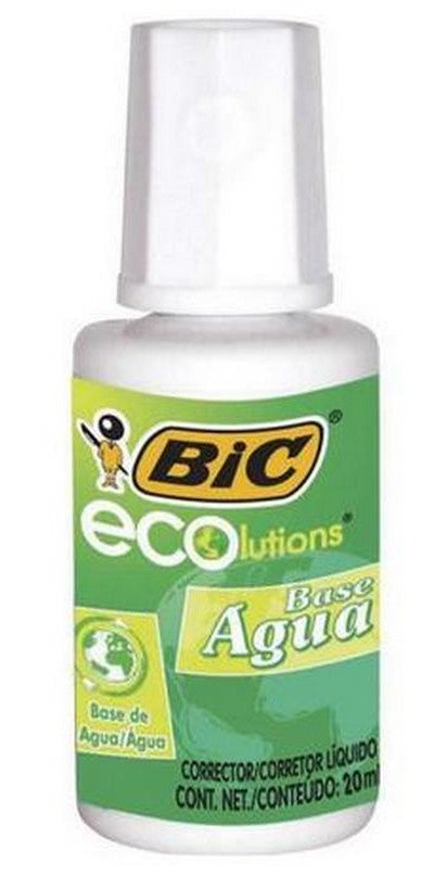 Corrector Liquido Aqua Ecolutions Blanco 18ml Bic® Pieza 70330506084