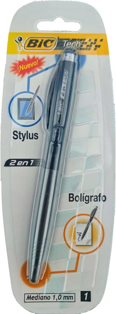 Bolígrafo Retráctil Stylu Tech p/PantallasTactil Negro-Stylus 1.0mm Bic® 922408 [Pieza] 70330197787