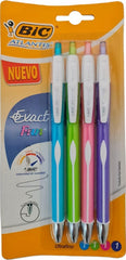 Bolígrafo Retráctil Atlantis Exact FunFashion Colores c/4 0.7mm Bic® 929605 [Paquete] 70330201026