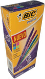 Bolígrafo Retráctil Cristal Clic Fashion Colores c/12 1.0mm Bic® 936937 Caja 70330354098