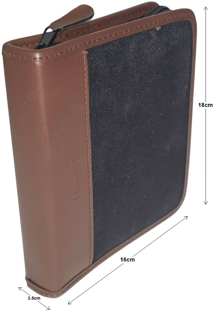Porta CD Tela/Imitación Piel Negro p/12 Printaform® EDC012 [Pieza] 7501742115739