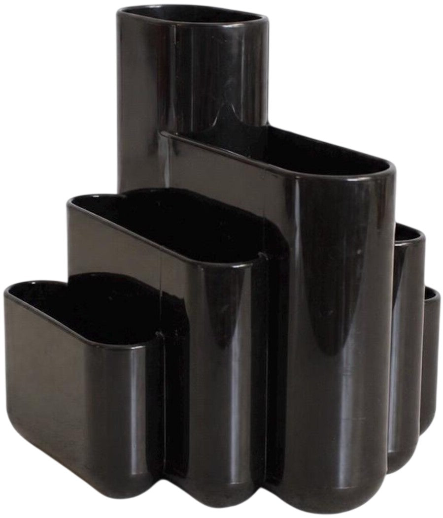 Porta Lápiz Plástico 6 compartimentos Negro 13×14×16cm Tenex® 23340 [Pieza] 27386233402