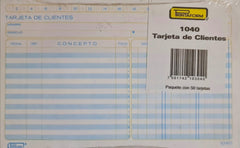 Tarjeta Índice de Clientes c/50 20.5×16.5 Printaform® 1040 [Pieza]
