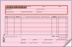Block Auxiliar Nota de Salida origin. y copia S 25 Juegos ½ Carta Printaform® B-1054 [Pieza]
