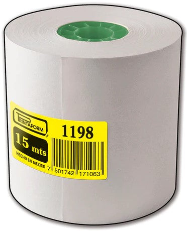 Rollo p/Sumadora c/Copia Autocopia 2 Tantos 57mm×15m Printaform® 1198 [Rollo] 7501742171063 2