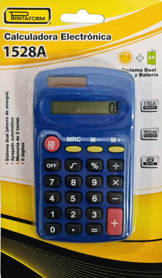 Calculadora Básica Bater. 8 Dígitos Printaform® 1528A [Pieza] 7501742195038