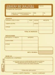 Block Recibos de Nomina N 25 Juegos ¼ Carta Printaform® B-2012 [Pieza] 2