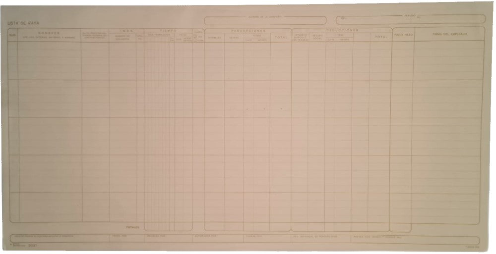 Block Lista de Raya r 25 hojas 54.7×28cm Printaform® B-2021 Pieza