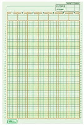 Block Columnas Auditoria 7 50 hojas Oficio Printaform® B-3307 [Pieza]