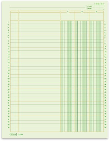 Block Columnas con Concepto 3 50 hojas Carta Printaform® B-3403 [Pieza]