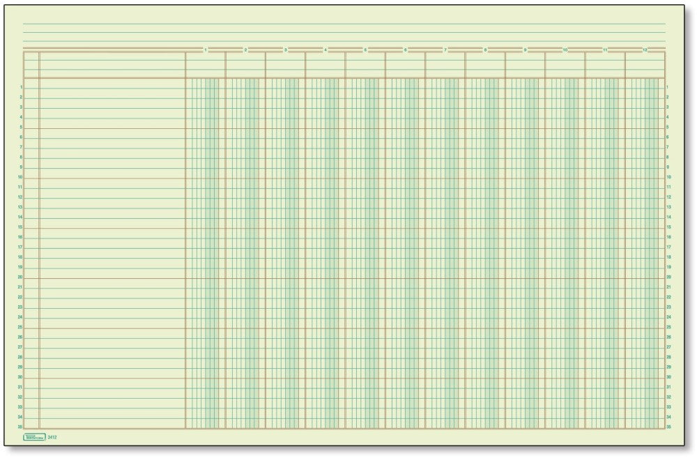 Block Columnas con Concepto 12 50 hojas DobleCarta Printaform® B-3412 [Pieza]