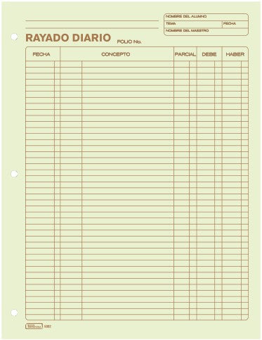 Block Póliza de Diario Rayado D 50 hojas Carta Printaform® B-5002 [Pieza]