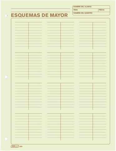 Block Columnas Esquema de Mayor M 50 hojas Carta Printaform® B-5003 [Pieza]