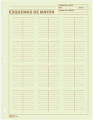 Block Columnas Esquema de Mayor M 50 hojas Carta Printaform® B-5003 [Pieza]
