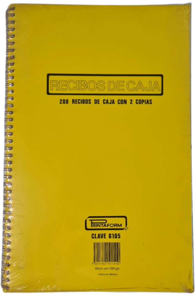 Block Recibos de Caja c/200 C Triplicado 20×34cm Printaform® B-6105 [Pieza] 7501742101510 2