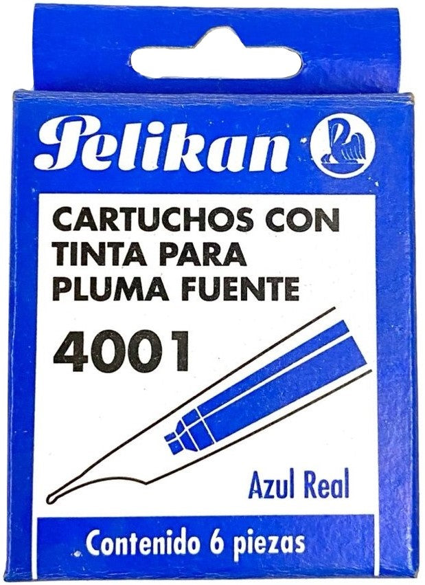 Cartucho p/Pluma Fuente Azul c/6 Pelikan® [Caja] 7501015203101