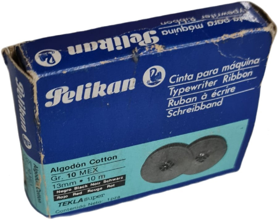 Cinta p/Máquina TEKLA super Algodón DC Mecan Negro-Rojo 13mm×10m Pelikan® [Pieza]