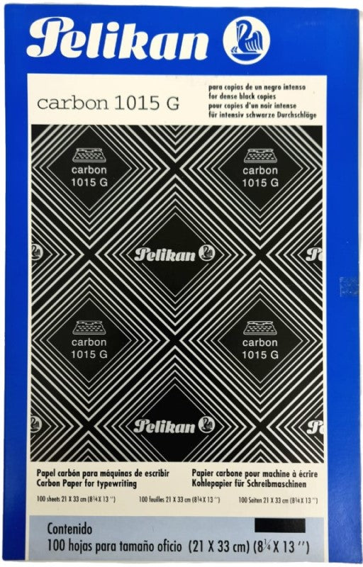 Papel Carbón 1015 G c/100 Negro Oficio Pelikan® [Caja] 7501015201602