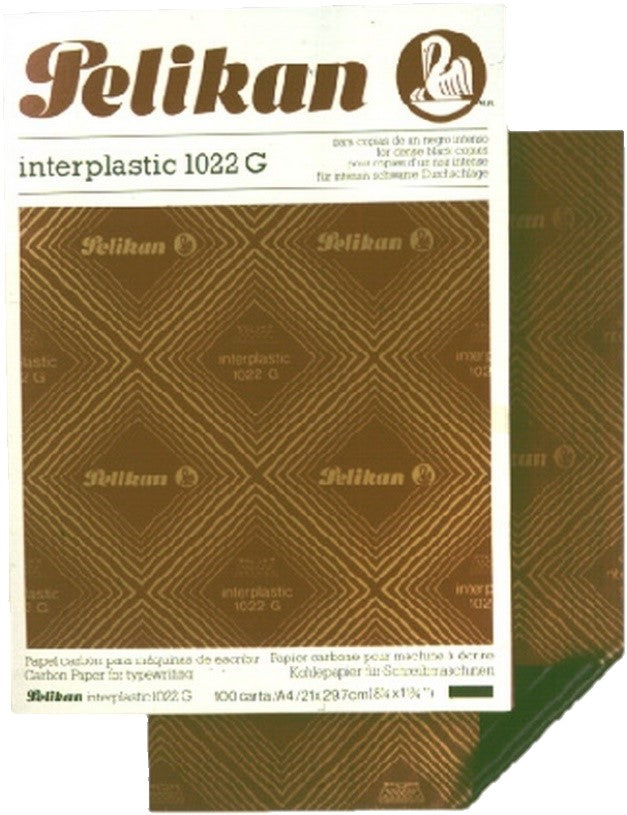 Papel Carbón Interplástic 1022 G c/100 Negro Oficio Pelikan® [Caja]