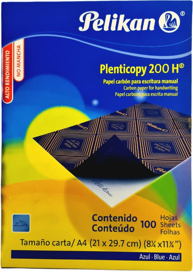 Papel Carbón Plenticopy 200 H c/100 Azul Carta Pelikan® [Caja] 7501015202821 2