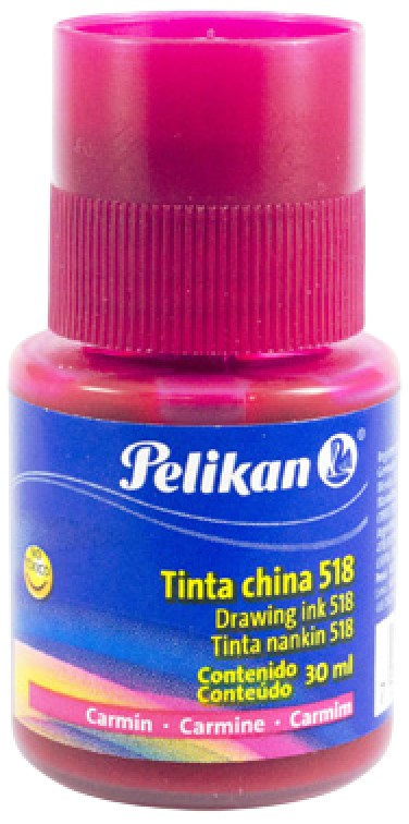 Tinta China 518 30ml Carmín Frasco Pelikan® Pieza 7501015200841 01