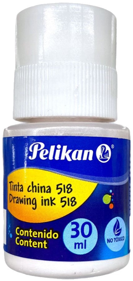 Tinta China 518 30ml Blanco Frasco Pelikan® Pieza 7501015200896 01