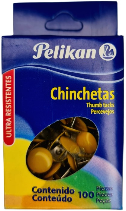 Chinchetas Amarillo c/100 Pelikan® Caja 7501015200025 01