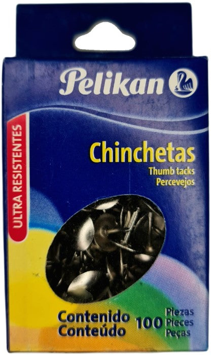 Chinchetas Niqueladas c/100 Pelikan® Caja 7501015200087 01