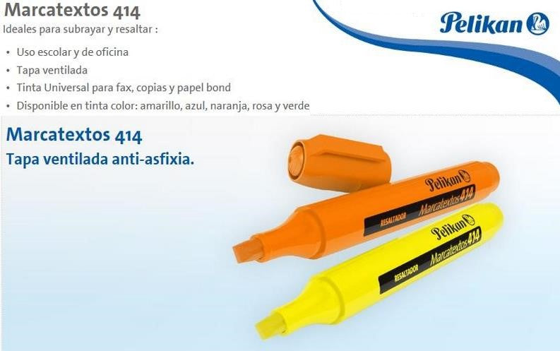 Marcador Textos 714 Naranja Neón Pelikan® 30165014 [Pieza] 7501015214060 2