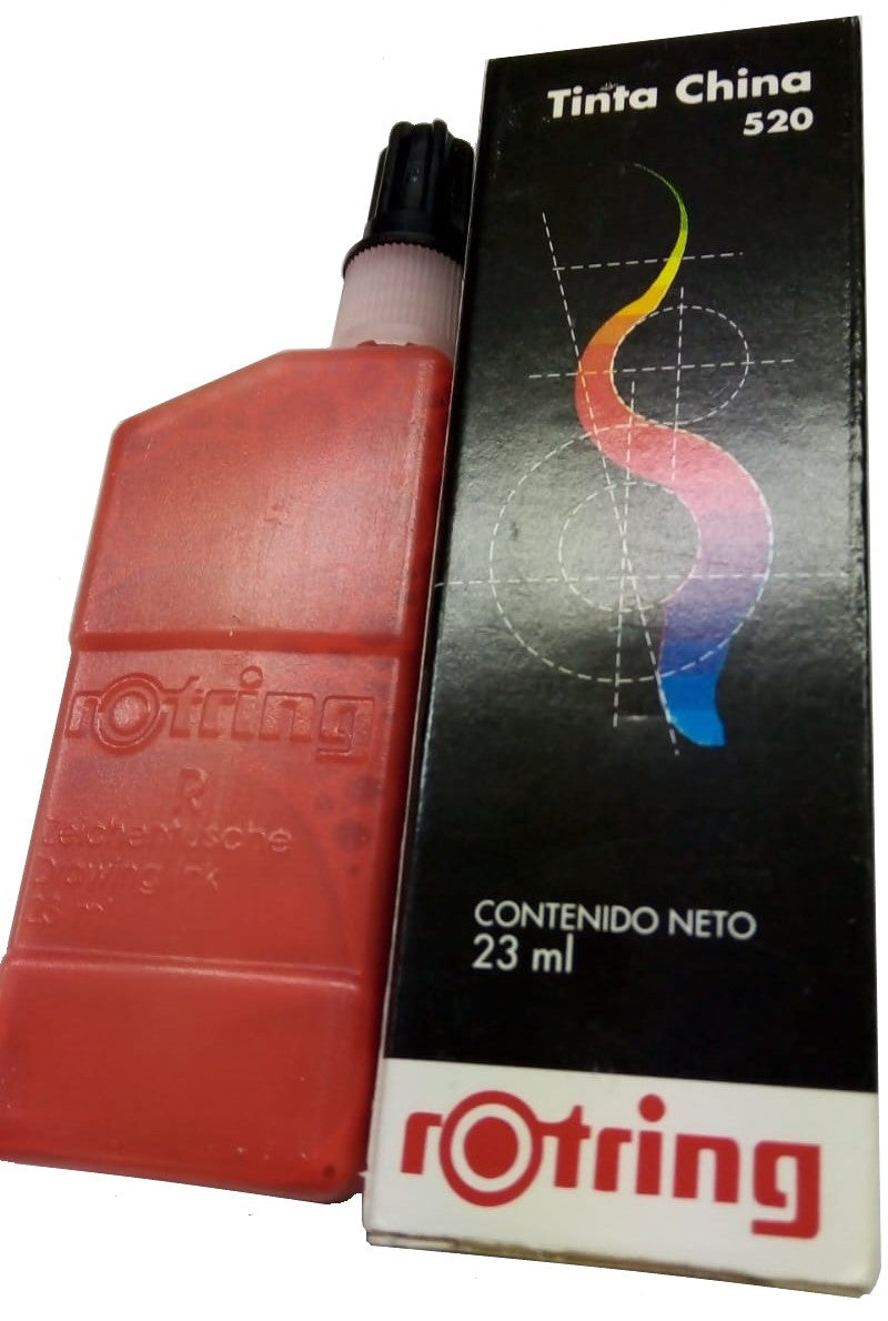 Tinta China p/Estilógrafo 520 23ml Rojo Frasco Rotring® Pieza 7501015251461 01